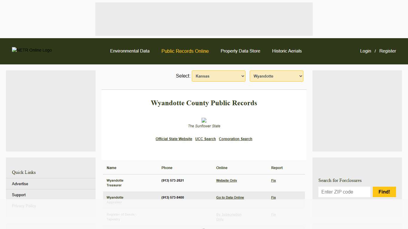 NETR Online • Wyandotte • Wyandotte Public Records, Search Wyandotte Records, Wyandotte Property Tax, Kansas Property Search, Kansas Assessor